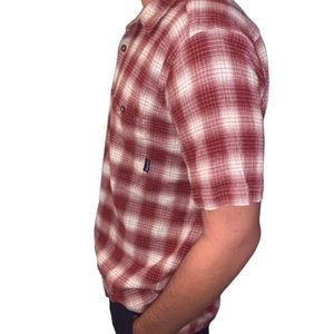 Patagonia Short Sleeve Button Down Plaid Cotton L